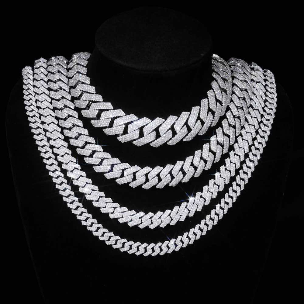 【8-24mm】Prong Cuban Link Necklace