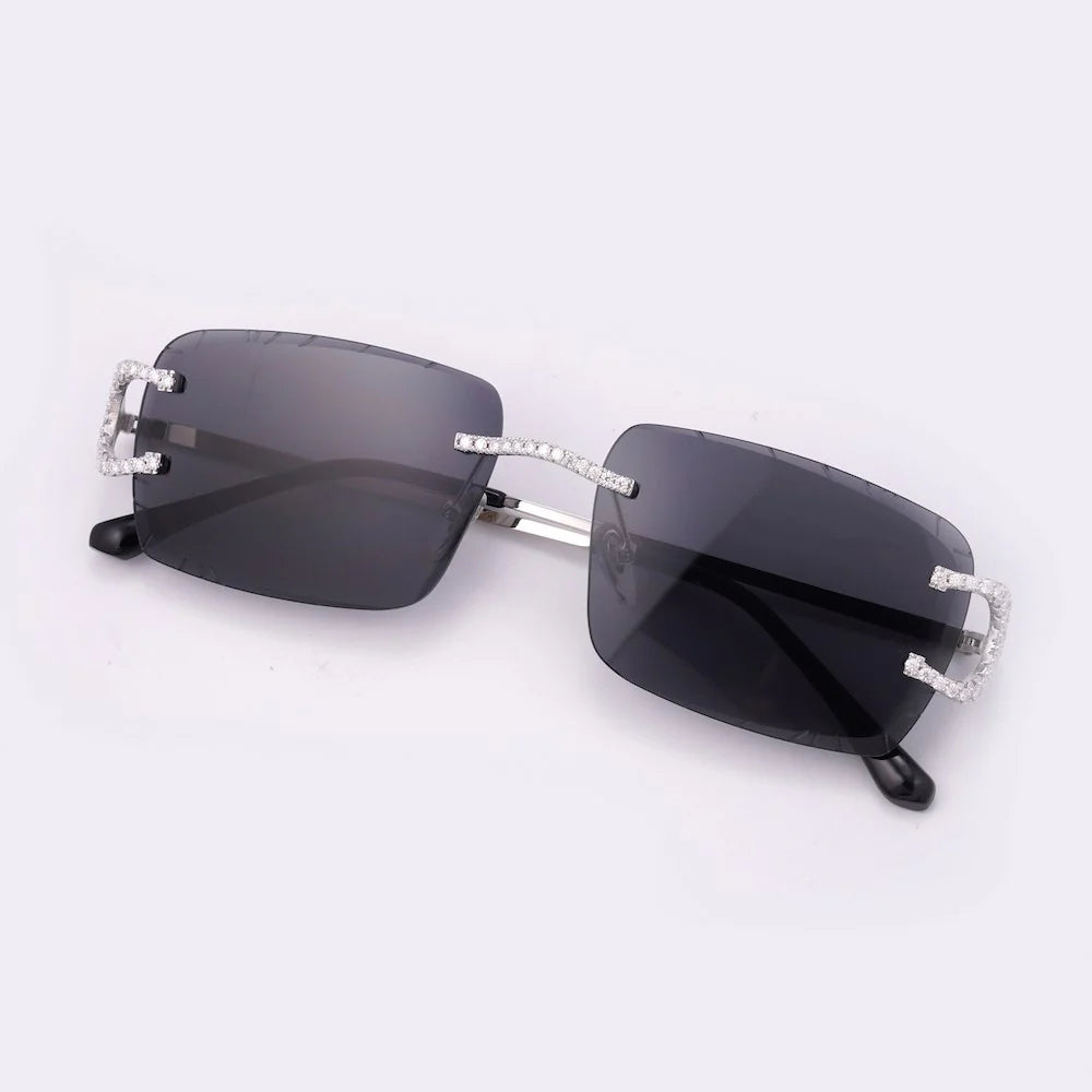 Moissanite】Diamond Cut Prong Sunglasses