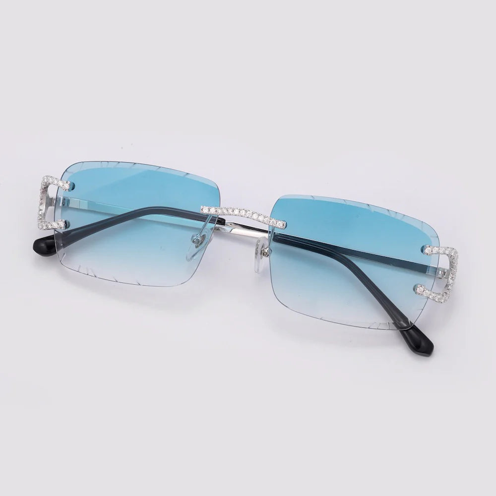 Moissanite】Diamond Cut Prong Sunglasses