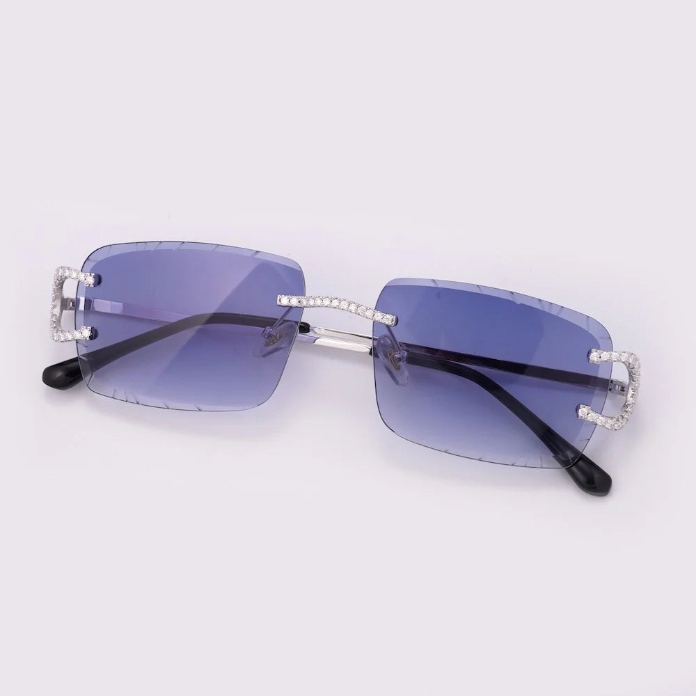 Moissanite】Diamond Cut Prong Sunglasses