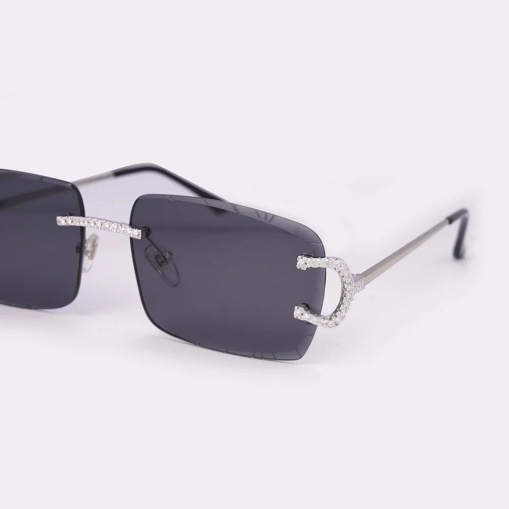 Moissanite】Diamond Cut Prong Sunglasses