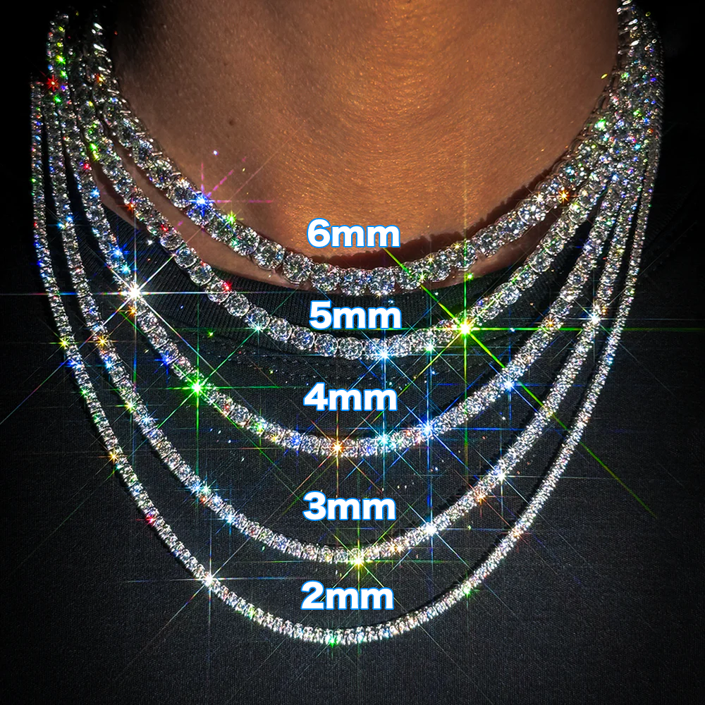 【2-6mm】テニスチェーンネックレス