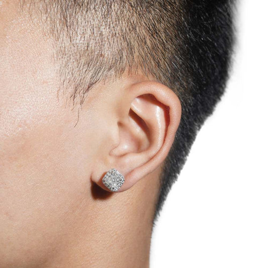 【8mm】バゲットスタッドピアス