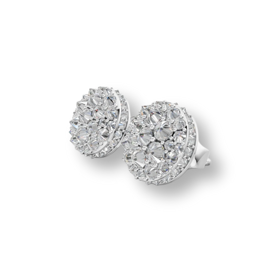 【S925】【ラボダイヤ】Reverse Set Earrings