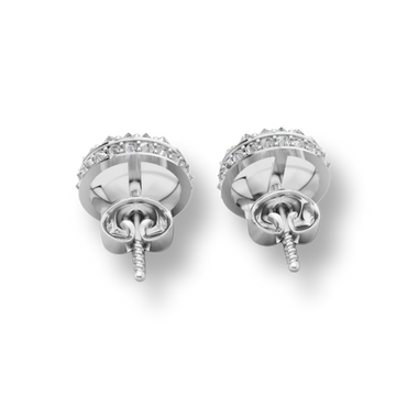 【S925】【ラボダイヤ】Reverse Set Earrings