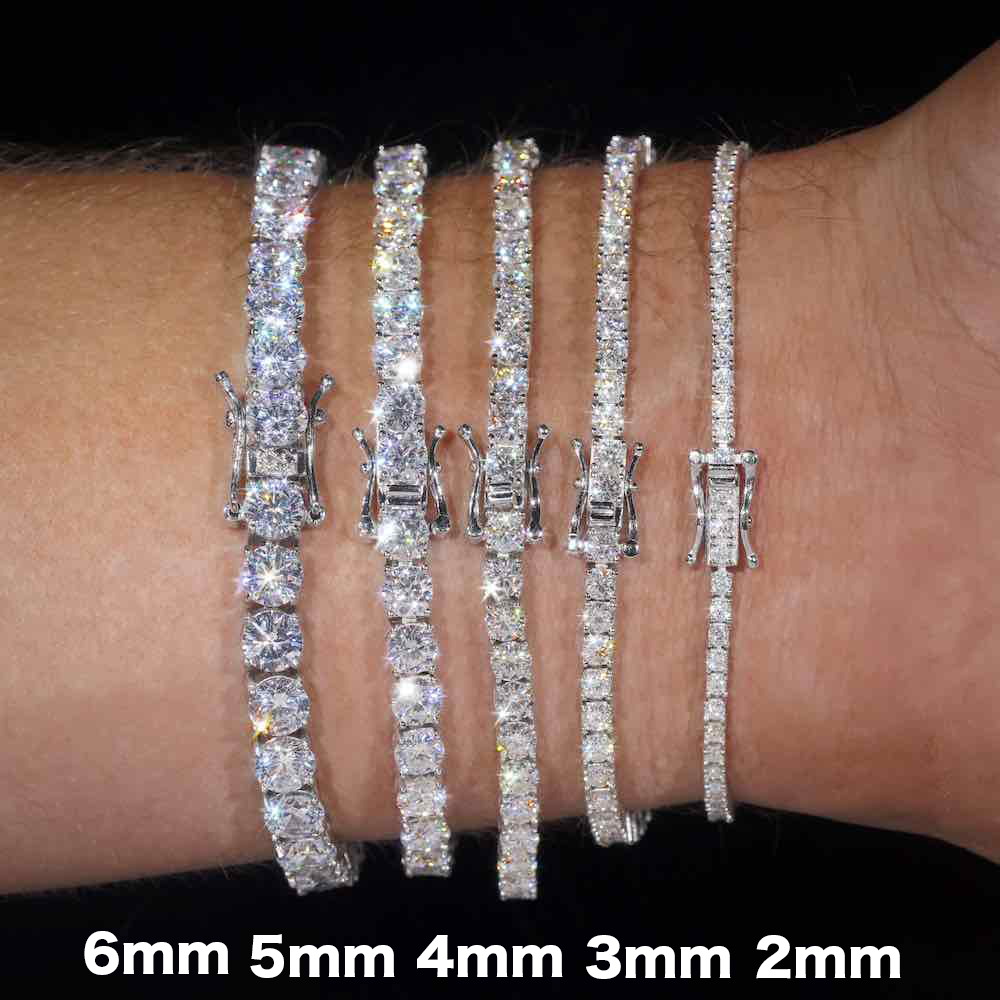 【2-6mm】テニスチェーンブレスレット